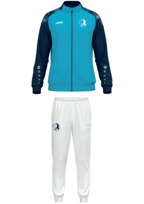 Ensemble veste sans capuche + survêtement blanc